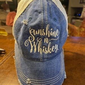 Sunshine n Whiskey Blue and Tan Hat